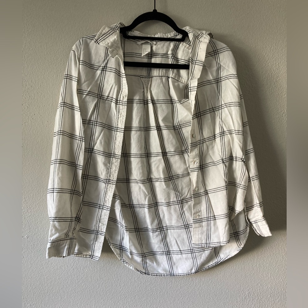 H&M White Flannel